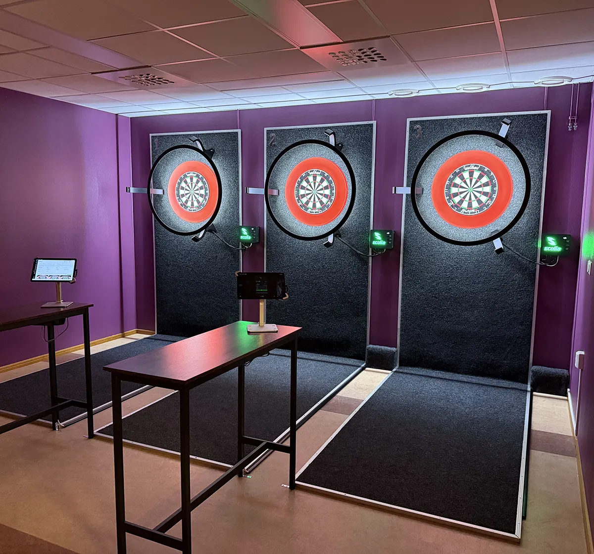 Darttavlor med Scolias kamerasystem på Bowlingkompaniet